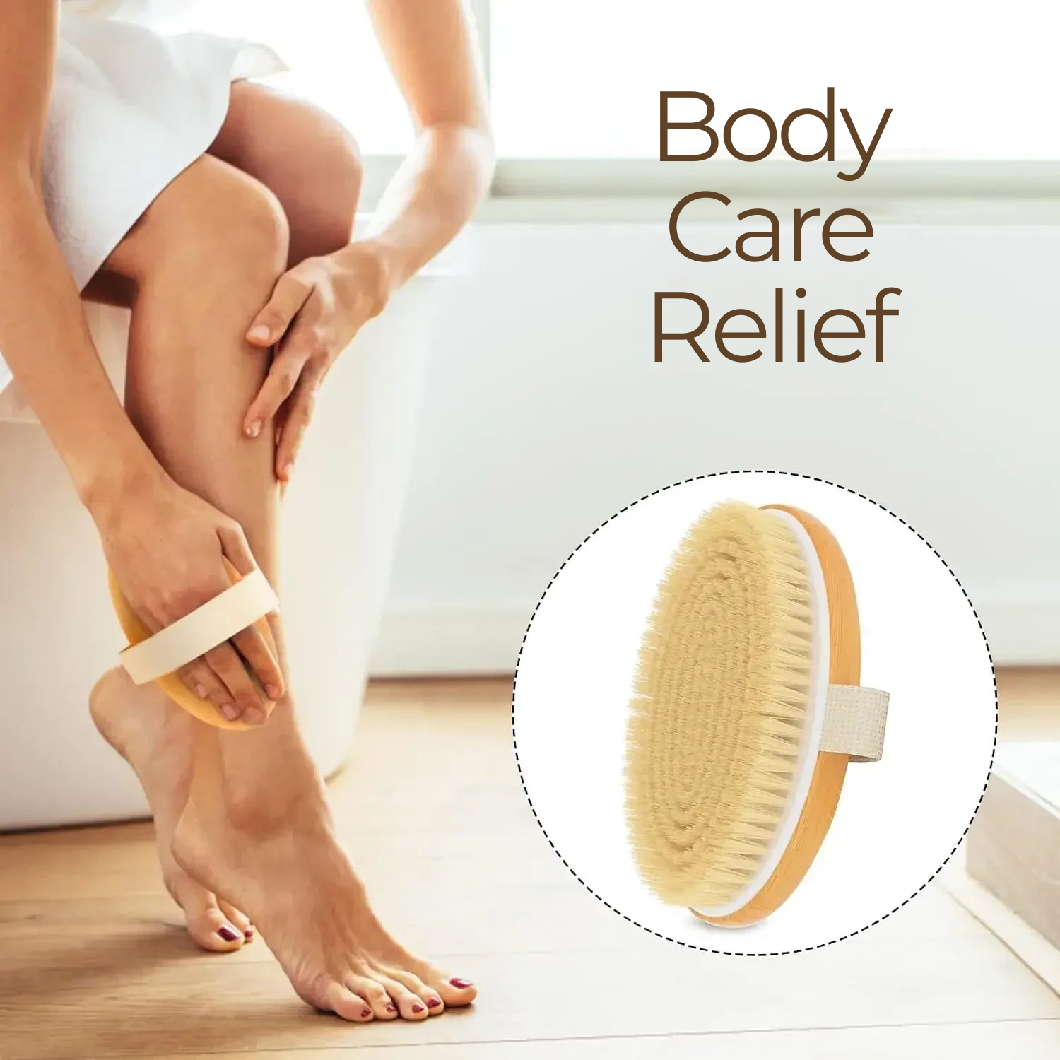 Trockenbürste aus Naturholz