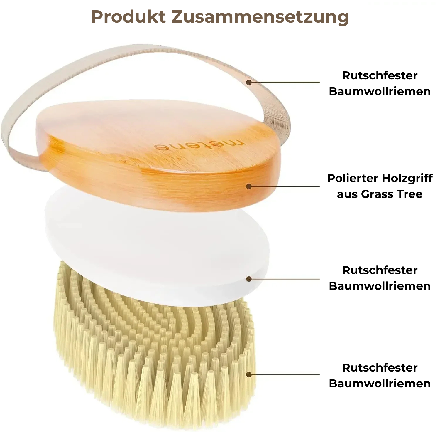 Trockenbürste aus Naturholz
